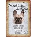 Schild Spruch "Französische Bulldogge,...
