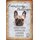 Schild Spruch "Französische Bulldogge, scharfsinnig" Hund 20 x 30 cm 