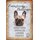 Schild Spruch "Französische Bulldogge, scharfsinnig" Hund 20 x 30 cm