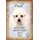 Schild Spruch "Pudel, intelligent aktiv treu" Hund 20 x 30 cm