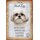 Schild Spruch "Shih Tzu, intelligent verspielt" Hund 20 x 30 cm