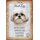 Schild Spruch "Shih Tzu, intelligent verspielt" Hund 20 x 30 cm 