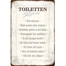 Schild Spruch Toiletten Regeln, hinsetzen Hände waschen...