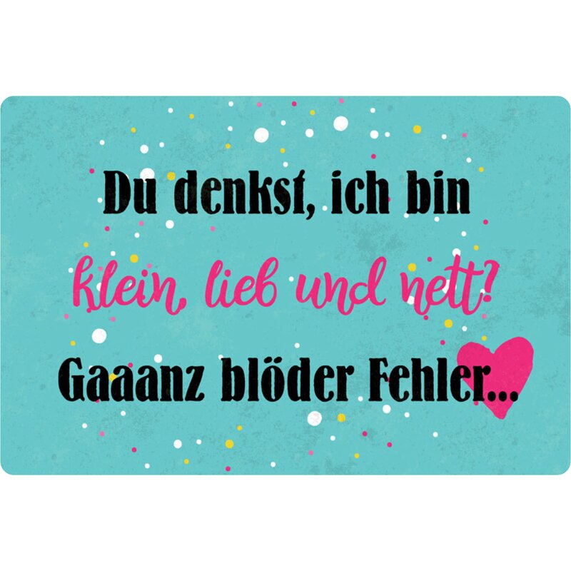 Tazza Divertente Con Scritta Tedesca 'Du Denkst Ich Bin Klein, Lieb Und Nett? BÖÖÖSER FEHLER!' - 330ml, Pagma