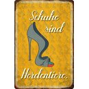 Schild Spruch "Schuhe sind Herdentiere" 20 x 30 cm