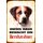 Schild Spruch "Dieses Haus bewacht ein Bernhardiner" Hund 20 x 30 cm