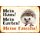 Schild Spruch "Mein Haus, Garten, Familie" Igel 20 x 30 cm