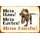 Schild Spruch "Mein Haus, Garten, Familie" Dinosaurier 20 x 30 cm