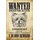 Schild Spruch "Wanted dead or alive Yorkshire Reward" 20 x 30 cm
