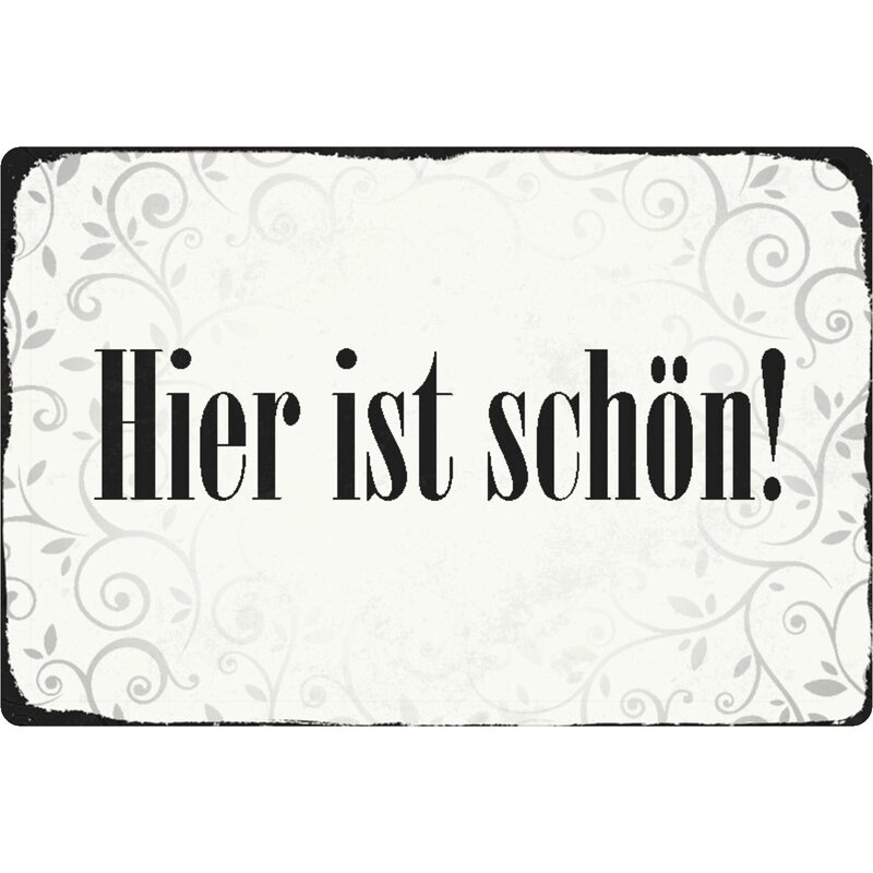 Schild Spruch "Hier ist schön" 20 x 30 cm, 9,99