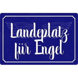 Schild Spruch "Landeplatz für Engel" 20 x 30 cm
