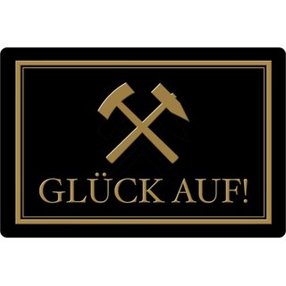 Schild Spruch "Glück auf" Hammer 20 x 30 cm