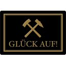 Schild Spruch "Glück auf" Hammer 20 x 30 cm 