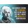 Schild Spruch "Mensch Atombombe, Maus Mausefalle" Einstein blau 20 x 30 cm