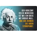 Schild Spruch "Horizont Menschen Radius Null,...