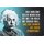 Schild Spruch "Horizont Menschen Radius Null, Standpunkt" Einstein blau 20 x 30 cm