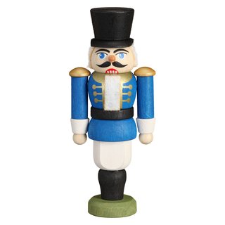 Mini-Nussknacker Baumbehang "Husar" blau ca. 9 cm