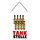 Schild Spruch "Tankstelle" Bier 20 x 30 cm Blechschild mit Kordel
