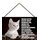 Schild Spruch "Katze guckt komisch, Haustür, Schlüssel für ihre Wohnung" 20 x 30 cm Blechschild mit Kordel