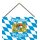 Schild Spruch "Freistaat Bayern" Wappen 20 x 30 cm Blechschild mit Kordel