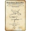 Schild Motiv "Flugzeug Design Airplane 1939" 20...