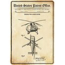 Schild Motiv "Flugzeug Design Helicopter 1946...