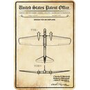 Schild Motiv "Flugzeug Design Airplane 1932...