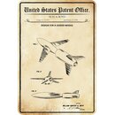 Schild Motiv "Rakete Design Guided Missile 1954...