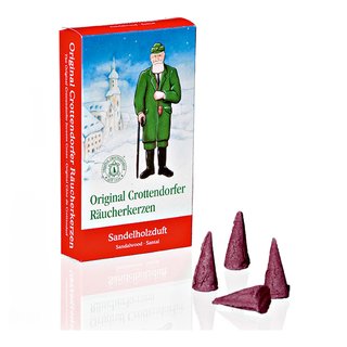 Crottendorfer Räucherkerzen "Sandelholzduft" 24 Stück im Pack