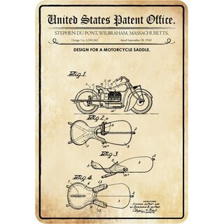 Schild Motiv "Motorrad Design Motorcycles Saddles Pont" 20 x 30 cm