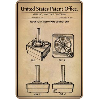 Schild Motiv "Spiel Controller, Design video game control unit" 20 x 30 cm