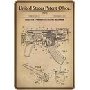 Schild Motiv "Waffe, Design fire arm bolt locking...