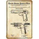 Schild Motiv "Waffe, Design firearm, 1911" 20 x...