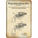 Schild Motiv Waffe, Design revolver lock mechanism, 1894...