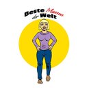 Schild Spruch "Beste Mama der Welt" weiß...