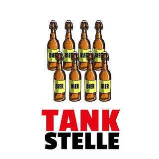 Schild Spruch "Tankstelle" Bier 20 x 30 cm 