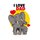 Schild Spruch "I Love Dad" Elefant 20 x 30 cm