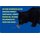 Schild Spruch "schwarze Katze Unglück, hängt ab, Mensch oder Maus" blau 20 x 30 cm