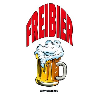 Blechschild  Freibier gibt's morgen  Bar  Brauerei  20 x  30