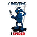 Schild Spruch "I believe I spider" Spinne 20 x...