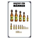 Schild Spruch "Sehtest für Männer, Bier...