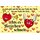 Schild Spruch "geh mit dir ans Ende Welt, Zeit, bis Herzchen schneit" 20 x 30 cm