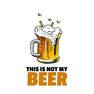 Schild Spruch "This is not my beer" Bier Zigaretten 20 x 30 cm