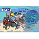 Schild Spruch "Fische Sternzeichen, Februar...