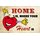 Schild Spruch "Home where your heart is" 20 x 30 cm 