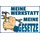 Schild Spruch "Meine Werkstatt, meine Gesetze" Hammer 20 x 30 cm