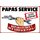 Schild Spruch "Papas Service, Reparaturen, ohne Rechnung, 24 Stunden" 20 x 30 cm 