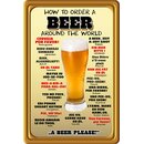 Schild Spruch "How to order a beer around the...