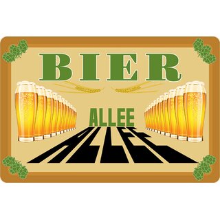Schild Spruch "Bier Allee" 20 x 30 cm