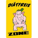 Schild Spruch Diätfreie Zone 20 x 30 cm 